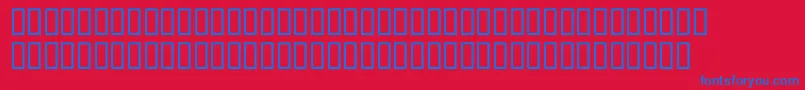 P22DaVinciExtras Font – Blue Fonts on Red Background