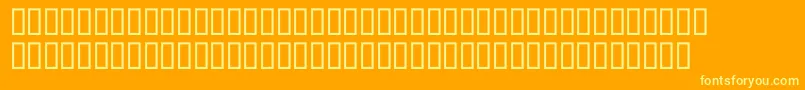 P22DaVinciExtras Font – Yellow Fonts on Orange Background