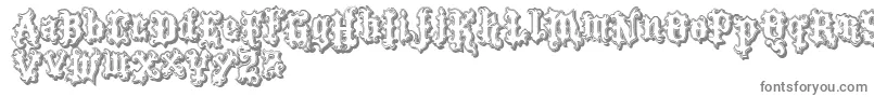 VtksTattooShadow-fontti – harmaat kirjasimet valkoisella taustalla
