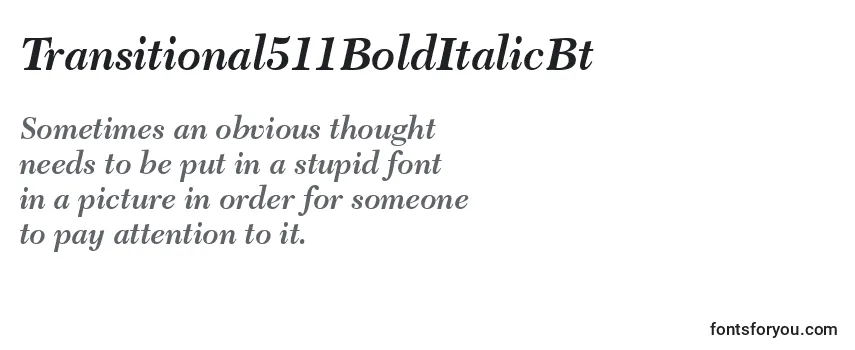 Transitional511BoldItalicBt-fontti