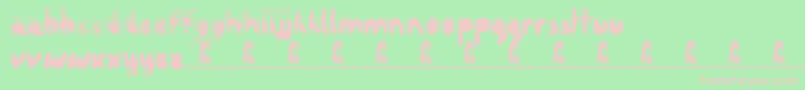 CrazyHorse Font – Pink Fonts on Green Background