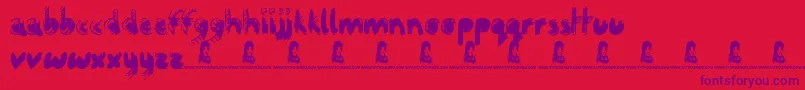 CrazyHorse Font – Purple Fonts on Red Background