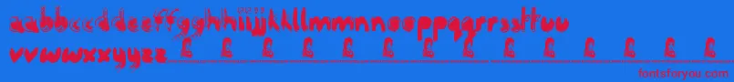 CrazyHorse Font – Red Fonts on Blue Background