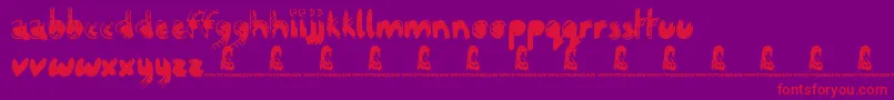 Police CrazyHorse – polices rouges sur fond violet