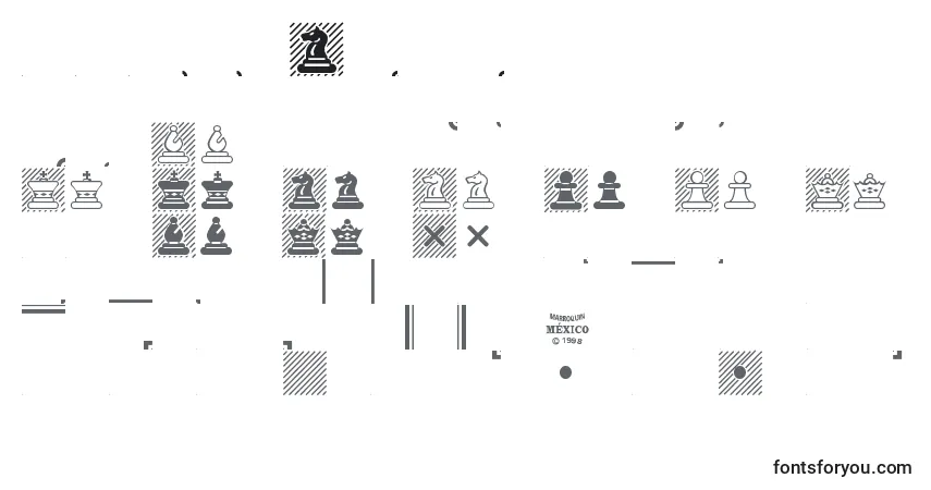 Czcionka ChessMaya – alfabet, cyfry, specjalne znaki