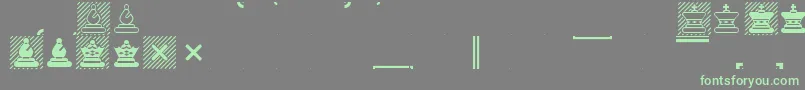fuente ChessMaya – Fuentes Verdes Sobre Fondo Gris