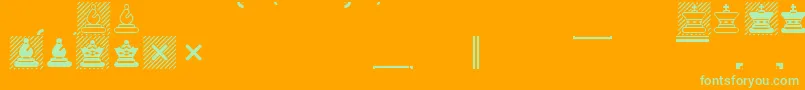 Lisätietoja ChessMaya-fontista ChessMaya-fontti – vihreät fontit oranssilla taustalla