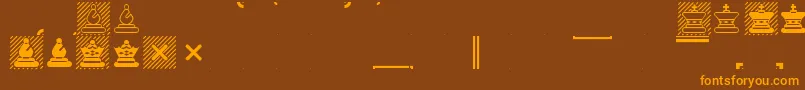 fuente ChessMaya – Fuentes Naranjas Sobre Fondo Marrón