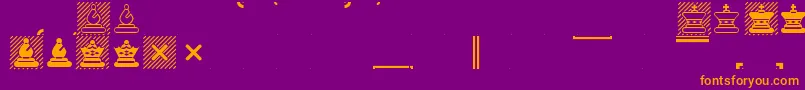 Police ChessMaya – polices orange sur fond violet