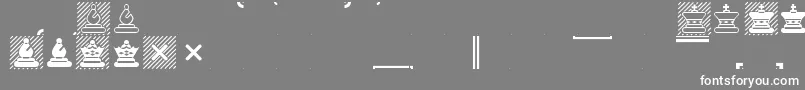 ChessMaya Font – White Fonts on Gray Background