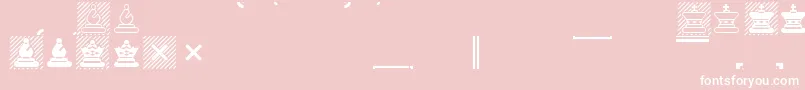 Lisätietoja ChessMaya-fontista ChessMaya-fontti – valkoiset fontit vaaleanpunaisella taustalla