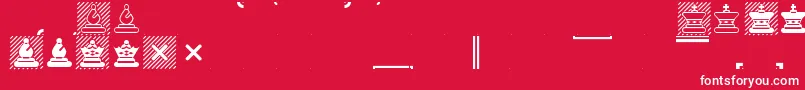 ChessMaya Font – White Fonts on Red Background