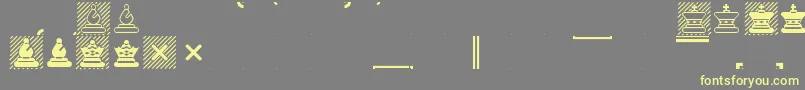 ChessMaya Font – Yellow Fonts on Gray Background