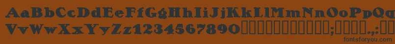 Lietzalexandernero Font – Black Fonts on Brown Background