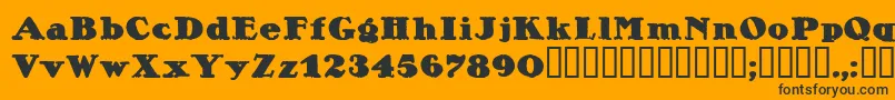 Lietzalexandernero Font – Black Fonts on Orange Background