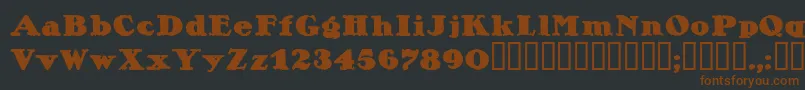 Lietzalexandernero Font – Brown Fonts on Black Background