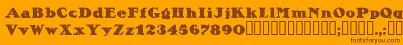Lietzalexandernero Font – Brown Fonts on Orange Background