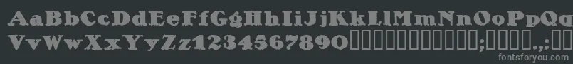 フォントLietzalexandernero – 黒い背景に灰色の文字