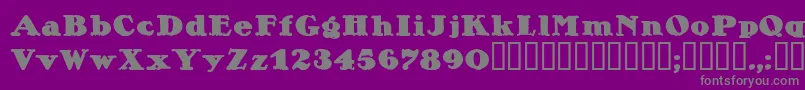 Lietzalexandernero-Schriftart – Graue Schriften auf violettem Hintergrund