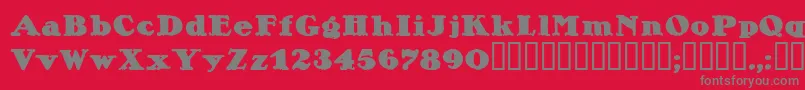 Lietzalexandernero Font – Gray Fonts on Red Background