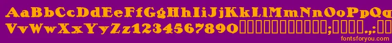 Lietzalexandernero Font – Orange Fonts on Purple Background