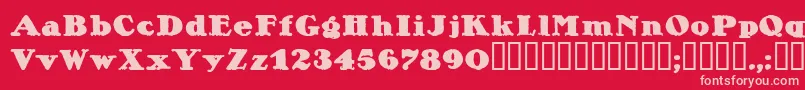 Lietzalexandernero Font – Pink Fonts on Red Background
