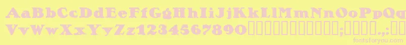 Lietzalexandernero Font – Pink Fonts on Yellow Background