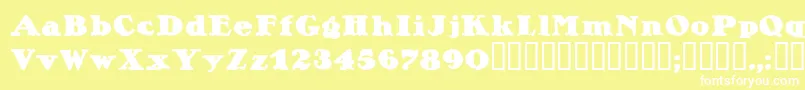 Lietzalexandernero Font – White Fonts on Yellow Background