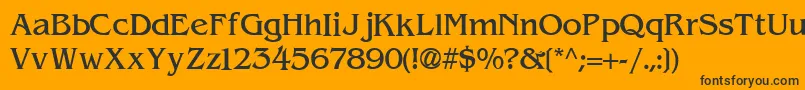 ExpressDecoLightSsiLight Font – Black Fonts on Orange Background