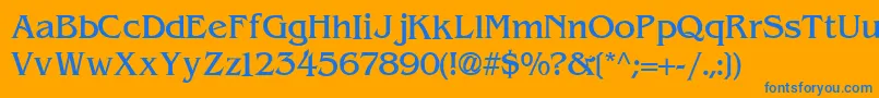 ExpressDecoLightSsiLight Font – Blue Fonts on Orange Background