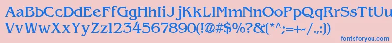ExpressDecoLightSsiLight Font – Blue Fonts on Pink Background