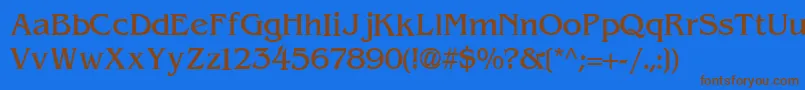 ExpressDecoLightSsiLight Font – Brown Fonts on Blue Background