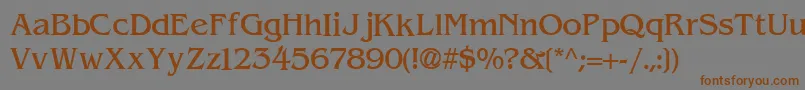 ExpressDecoLightSsiLight Font – Brown Fonts on Gray Background