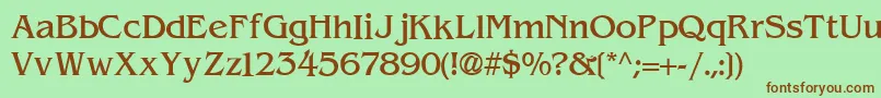 ExpressDecoLightSsiLight Font – Brown Fonts on Green Background