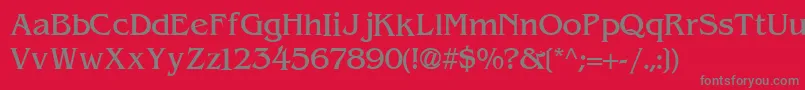ExpressDecoLightSsiLight Font – Gray Fonts on Red Background