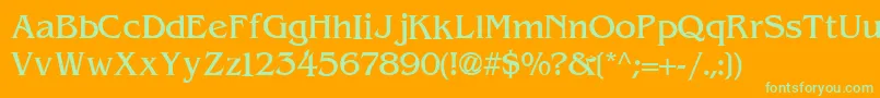 ExpressDecoLightSsiLight Font – Green Fonts on Orange Background