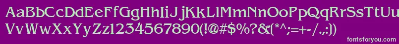 ExpressDecoLightSsiLight Font – Green Fonts on Purple Background