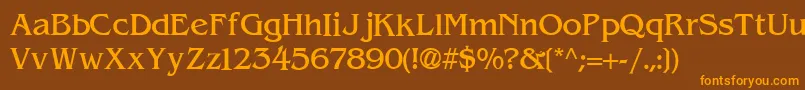 ExpressDecoLightSsiLight Font – Orange Fonts on Brown Background