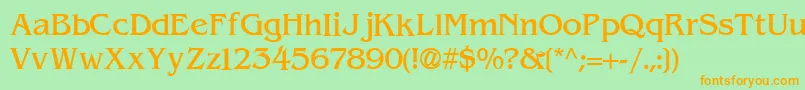 ExpressDecoLightSsiLight Font – Orange Fonts on Green Background