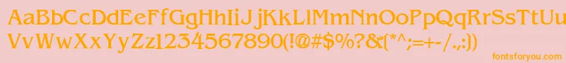 ExpressDecoLightSsiLight Font – Orange Fonts on Pink Background