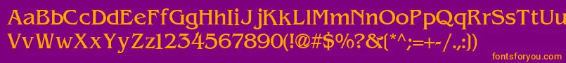 ExpressDecoLightSsiLight Font – Orange Fonts on Purple Background