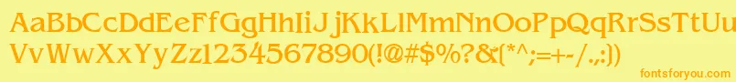 ExpressDecoLightSsiLight Font – Orange Fonts on Yellow Background