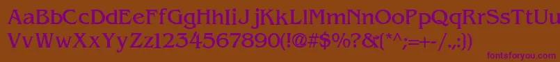 ExpressDecoLightSsiLight Font – Purple Fonts on Brown Background