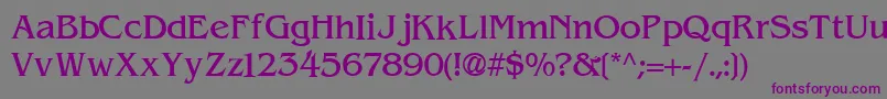 ExpressDecoLightSsiLight Font – Purple Fonts on Gray Background