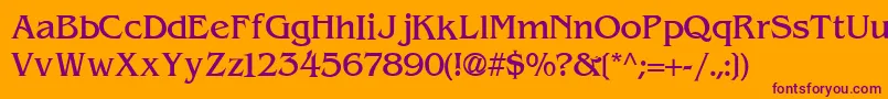 More about ExpressDecoLightSsiLight Font ExpressDecoLightSsiLight Font – Purple Fonts on Orange Background