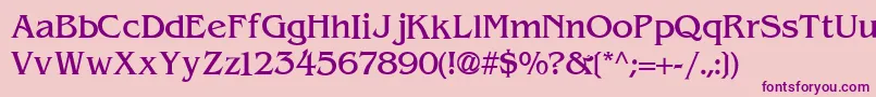 ExpressDecoLightSsiLight Font – Purple Fonts on Pink Background