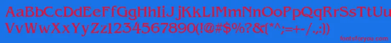 ExpressDecoLightSsiLight Font – Red Fonts on Blue Background