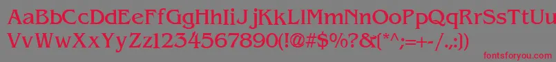 フォントExpressDecoLightSsiLight – 赤い文字の灰色の背景