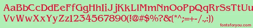 ExpressDecoLightSsiLight Font – Red Fonts on Green Background