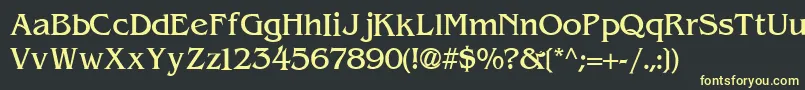ExpressDecoLightSsiLight Font – Yellow Fonts on Black Background